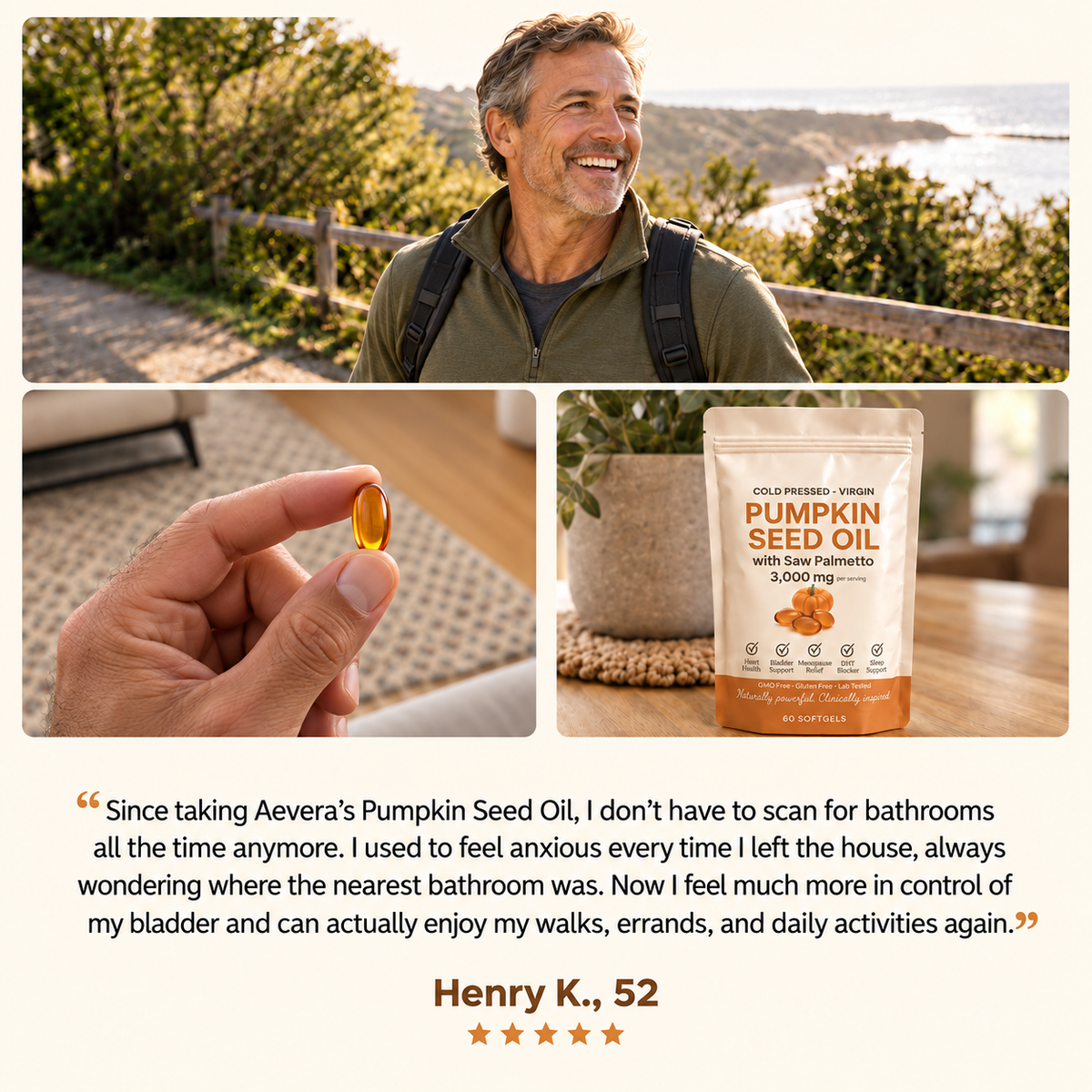 Pumpkin Seed Oil Softgels - Bladder Health Supplement