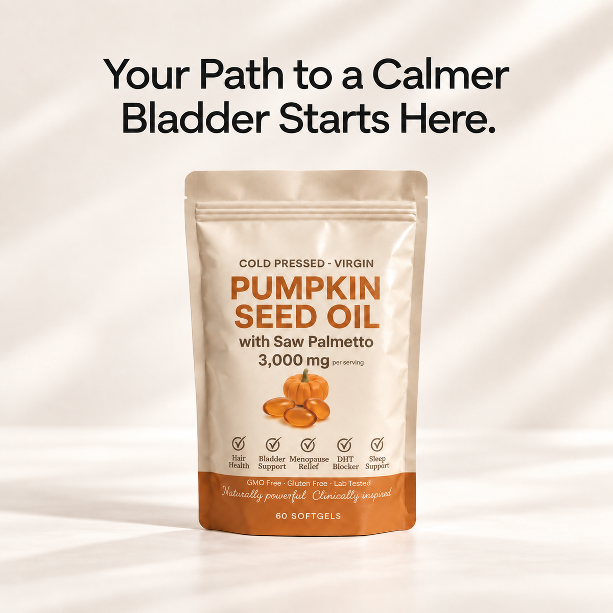 Pumpkin Seed Oil Softgels - Bladder Health Supplement